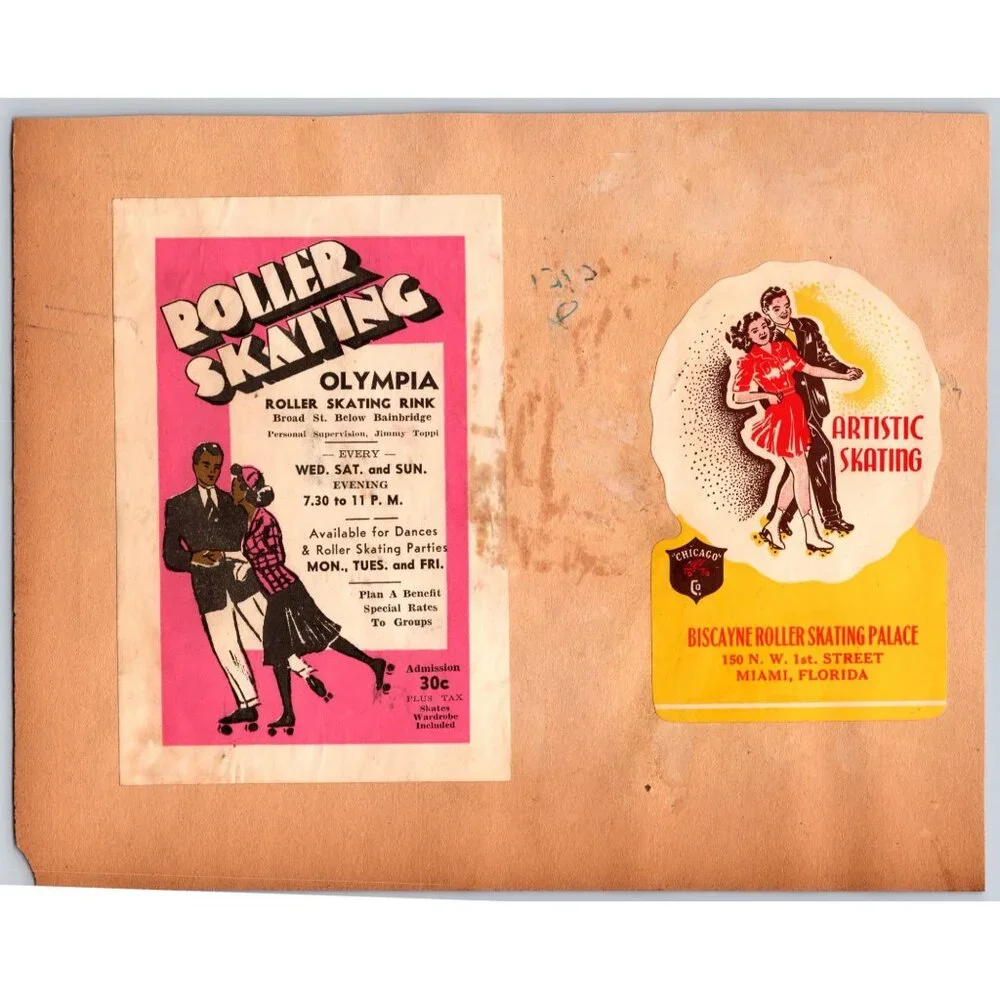 Vintage Roller Skating Rink Lot - Olympia, Carlins, & Biscayne Roller Palace
